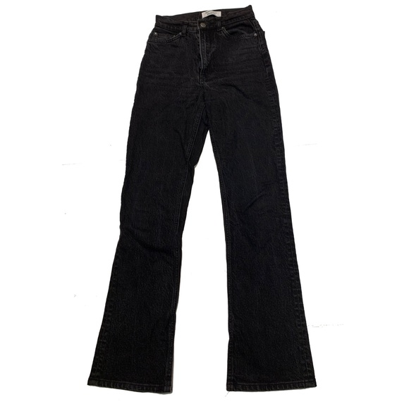 Reformation Denim - 23 / Reformation Liza Slit Hem Ultra High Rise Straight Jeans